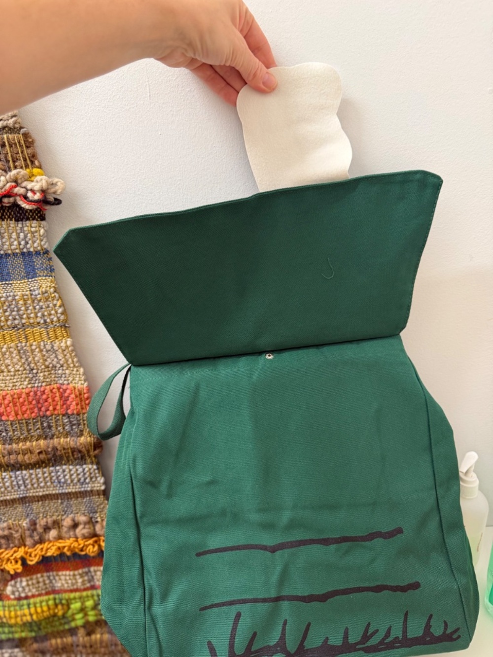 Starbucks x Snoopy Green House Canvas Bag Commuter Tote Bag NWOT - Picture 5 of 8